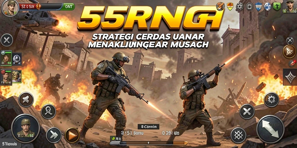 Tangkapan layar dari gameplay menarik game strategi 55RT.