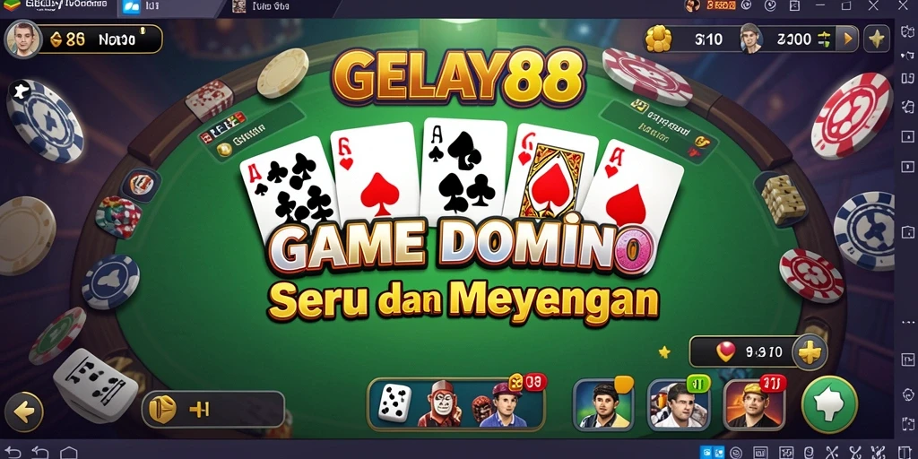 Tampilan menawan dari gameplay Domino di GELAY88.