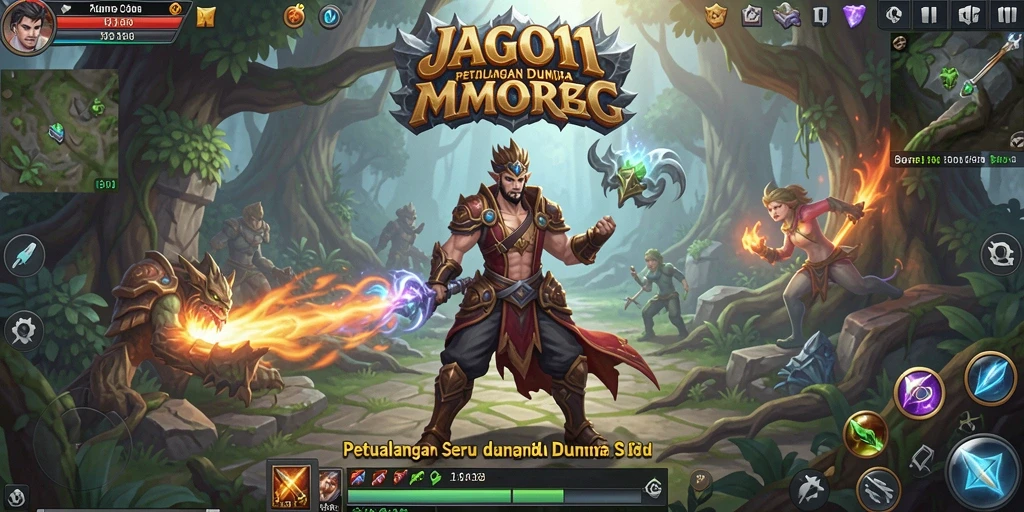 Tampilan gameplay menakjubkan dalam JAGO11 yang menampilkan aksi petualangan MMORPG.