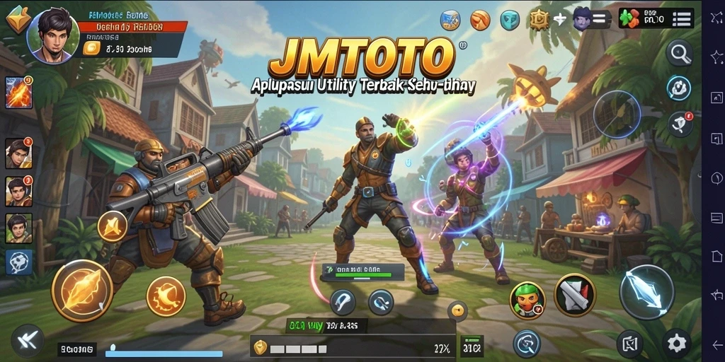 Tampilan screenshot utama JMTOTO yang menonjolkan antarmuka aplikasi Utility.