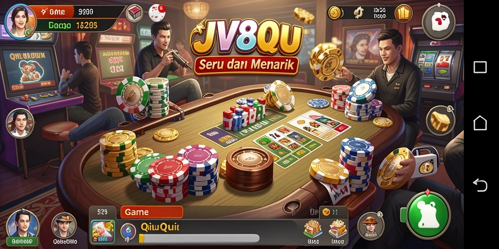 Tampilan gameplay QiuQiu yang seru dan mendebarkan.