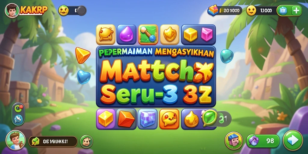 Gameplay KAKRP yang menarik dan penuh warna dalam aksi Match-3.