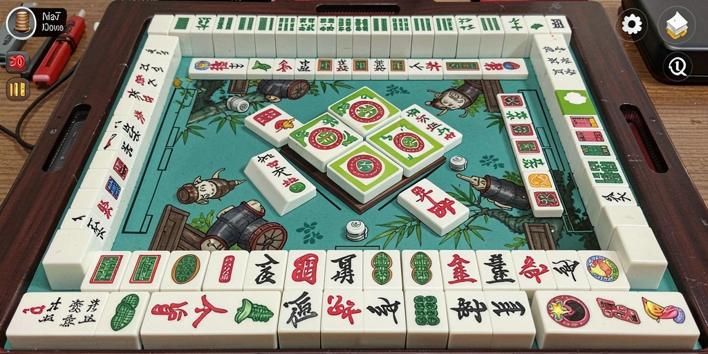 Screenshot gameplay KATAWIN menampilkan keseruan permainan Mahjong yang menarik.