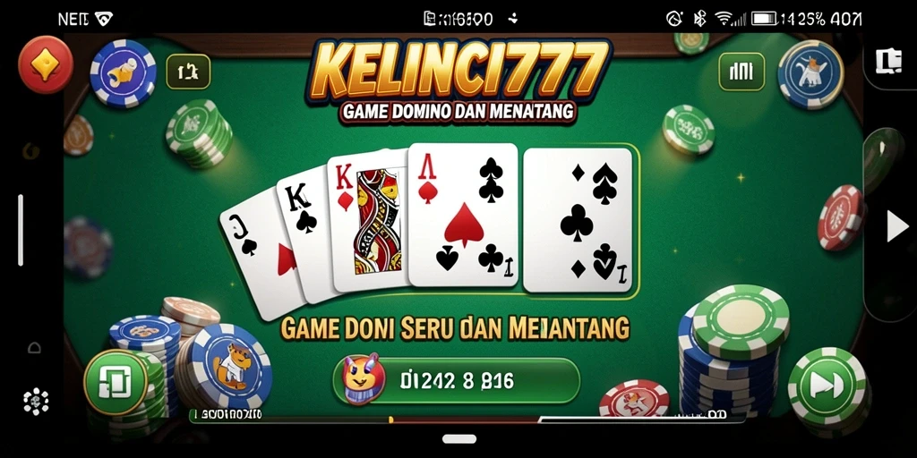 Tampilan gameplay Domino di KELINCI777 yang menarik