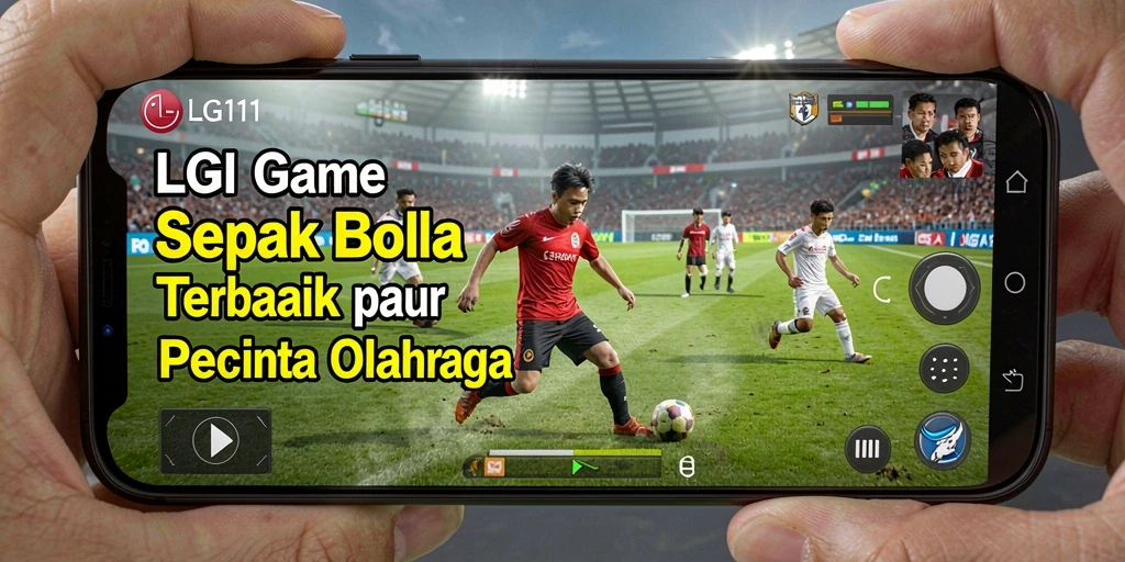Screenshot gameplay <strong>LG111</strong> yang menunjukkan aksi sepak bola intens.