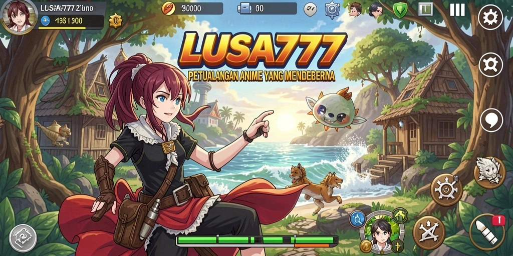 Screenshot gameplay LUSA777 menampilkan aksi seru di dunia Anime.