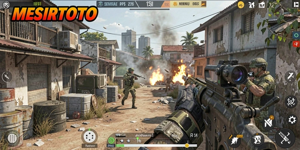 Tangkapan layar penuh aksi dari gameplay MESIRTOTO yang intens.