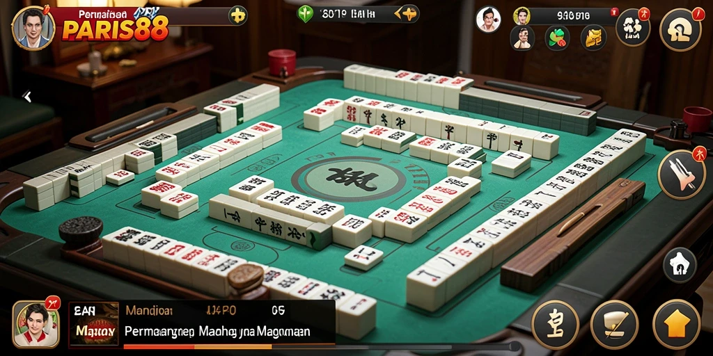 Tampilan menarik dari gameplay Mahjong di PARIS88.