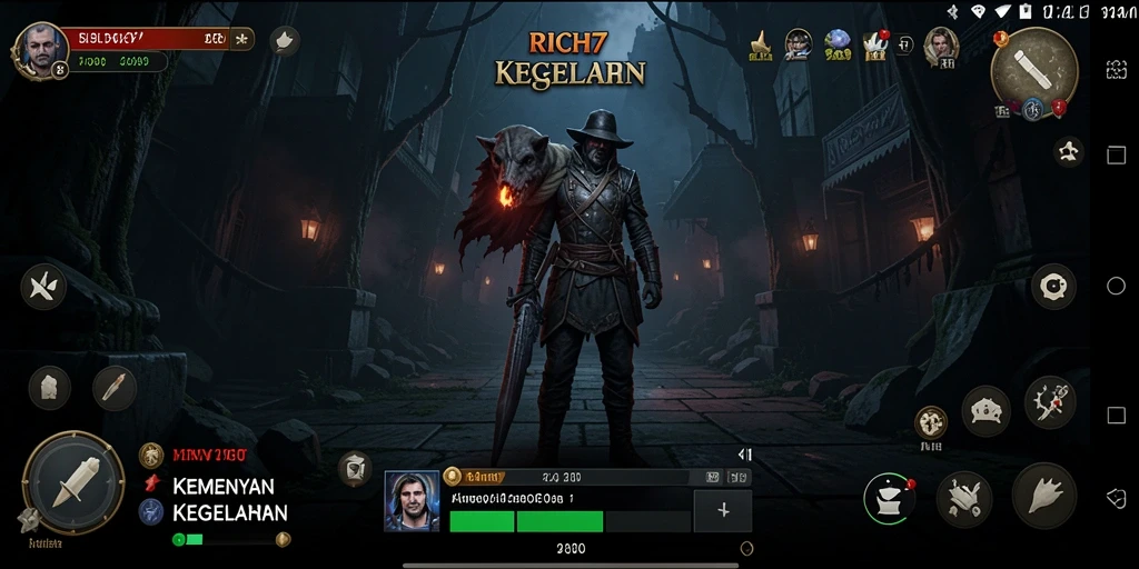 Tampilan gameplay RICH7 yang mencekam dan menegangkan.