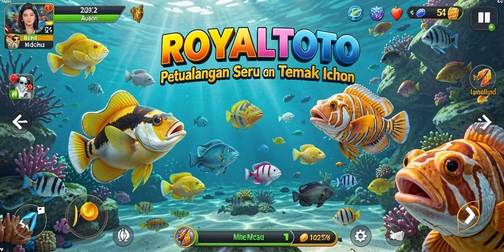 Tampilan gameplay menembak ikan di ROYALTOTO yang seru.