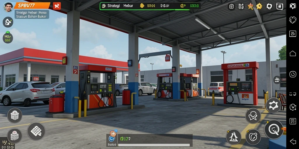 Tampilan gameplay SPBU77 yang seru dan interaktif.