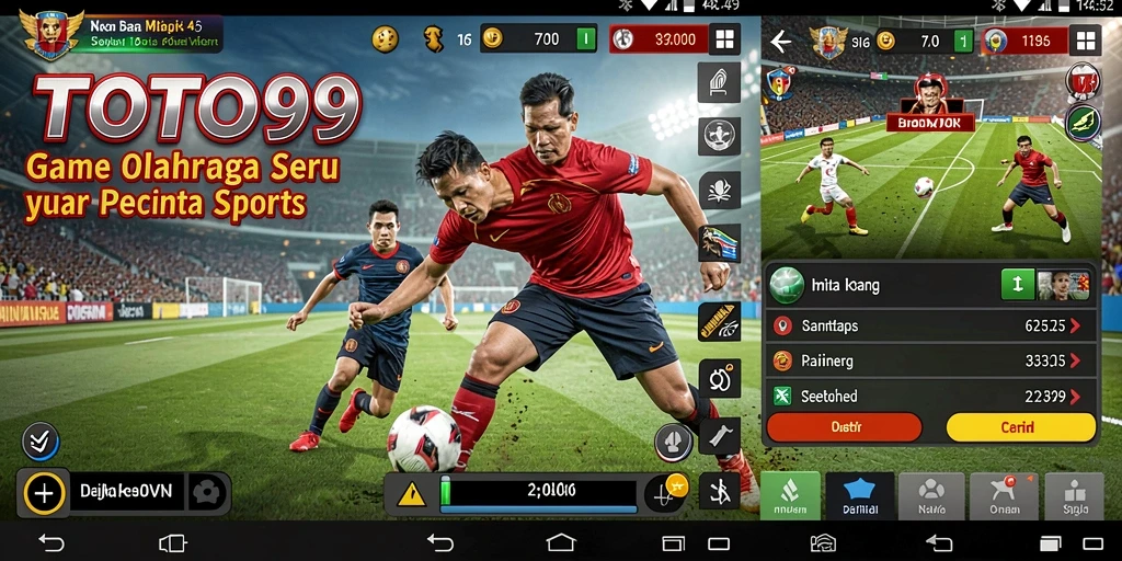 Tampilan gameplay seru dalam TOTO99 dengan aksi olahraga yang mendebarkan.