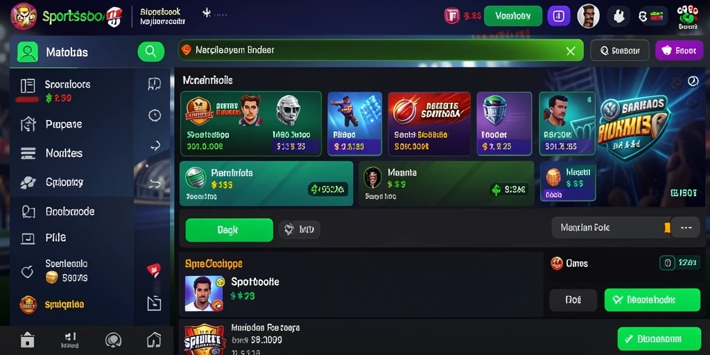 Tampilan menarik dari gameplay aplikasi Sportsbook V07.